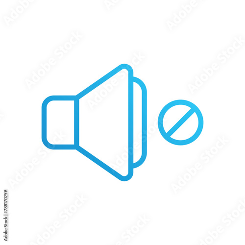 Mute vector icon