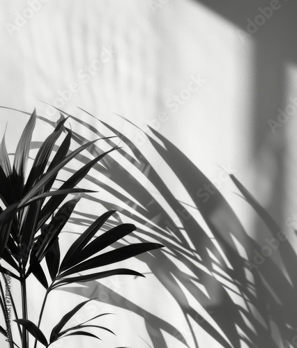 Plant Casting Shadow on Wall