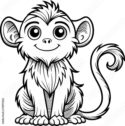 illustration of cartoon monkey