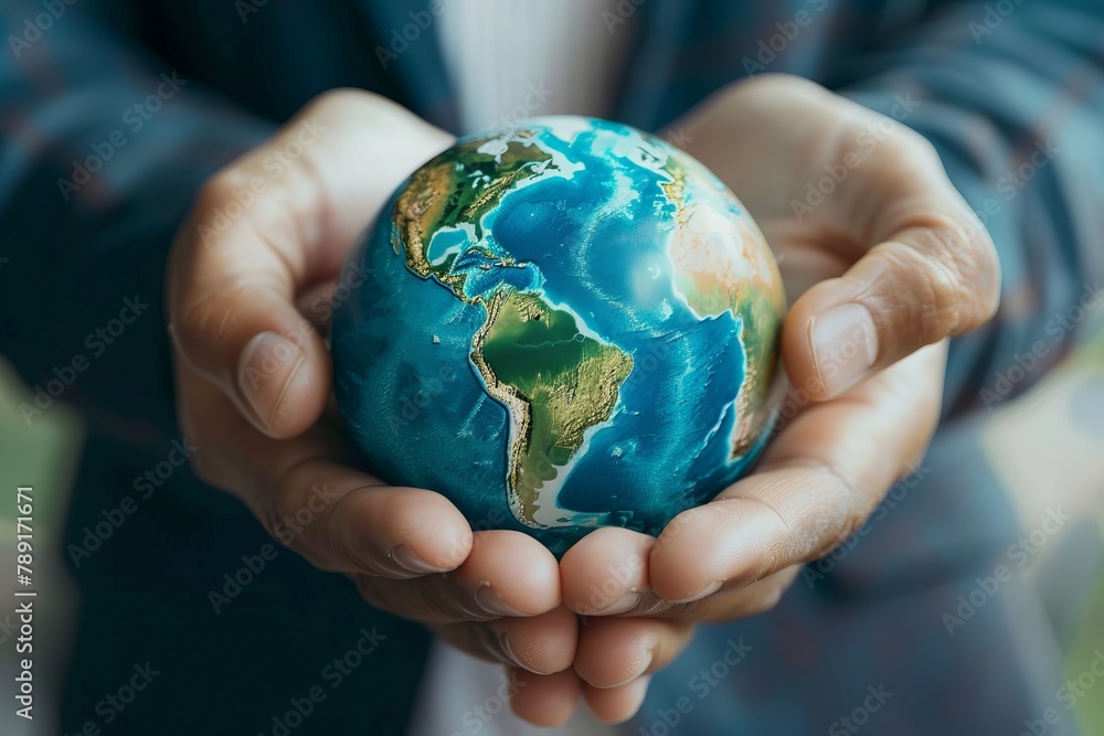 hands holding the globe , sustainability, saving the earth, sustainable , green energy hands holding the globe , sustainability, saving the earth, sustainable , green energy