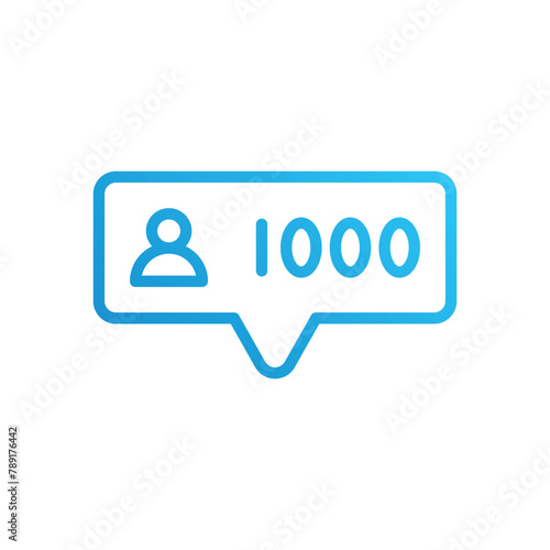 Follower  vector icon