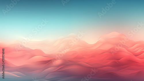 Abstract Pink Mountainous Landscape Background Illustration