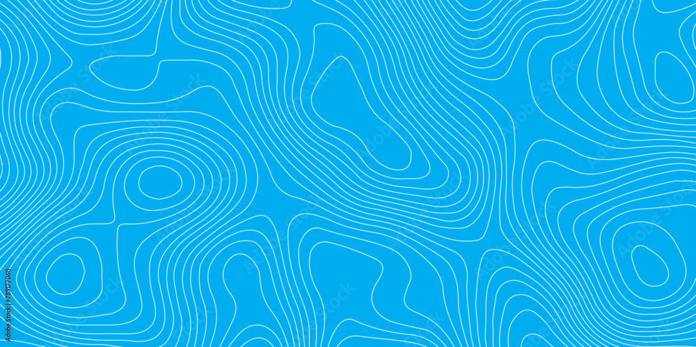 Abstract blue topography contour map background design .geometric white wave curve lines texture .abstract topographic map with wave line pattern . Abstract blue topography contour map background design .geometric white wave curve lines texture .abstract topographic map with wave line pattern .