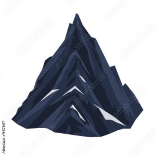 mountain peak with a pointed summit casts a dramatic silhouette