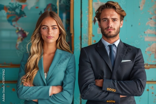 Man and Woman Standing Together
