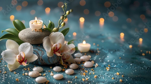 Stack of Towels Next to Lit Candle