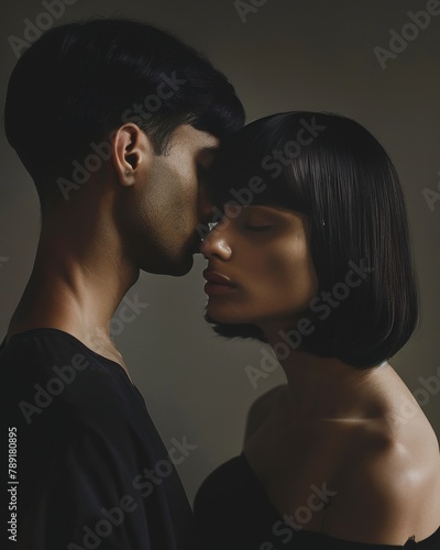 Man and Woman Kissing Each Other