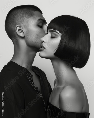 Man and Woman Kissing Each Other