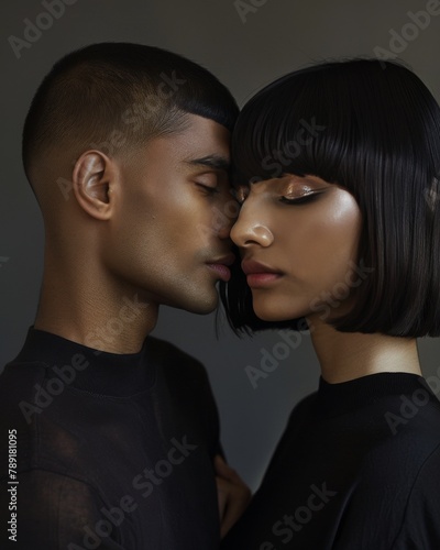 Man and Woman Kissing Each Other