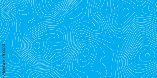 Abstract blue topography contour map background design .geometric white  wave curve lines texture .abstract topographic map with  wave line pattern .