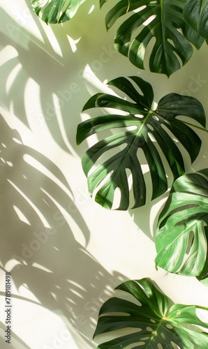 Group of Green Leaves on White Surface