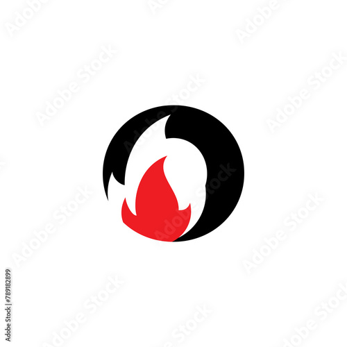 Letter O with Flame Logo 001