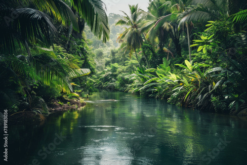 A river in a tropical jungle