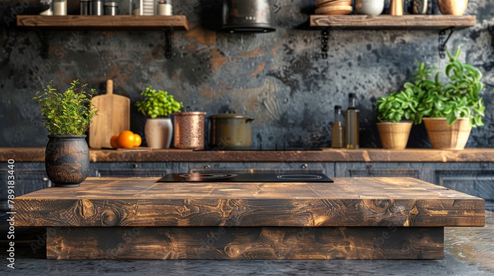 Fototapeta premium Wooden Table by Window