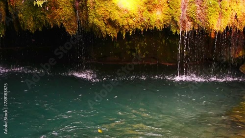 Karua Jheel (waterfall) loacated at the holy place of Baba Dhansar near village Karua, 17 km from Katra in Reasi district of Jammu & Kashmir State photo