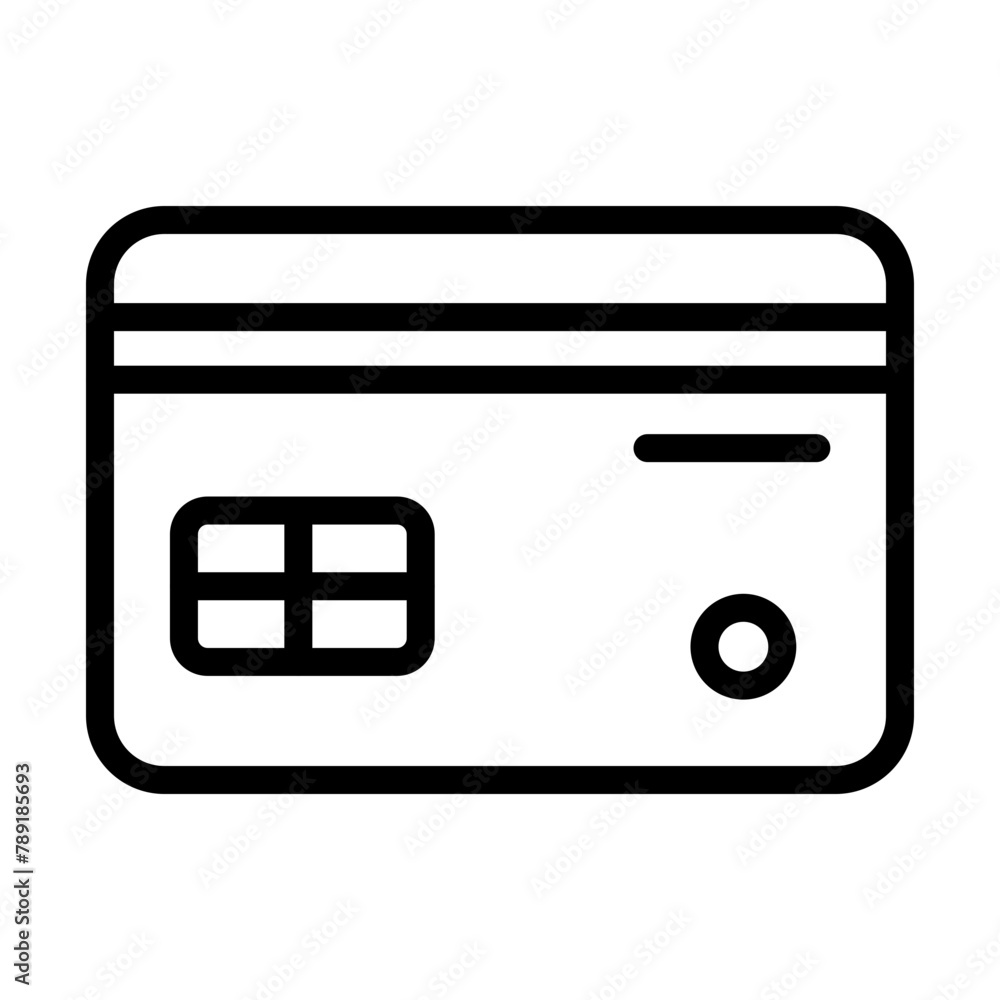 Credit Card Vector Line Icon Design Credit Card Vector Line Icon Design