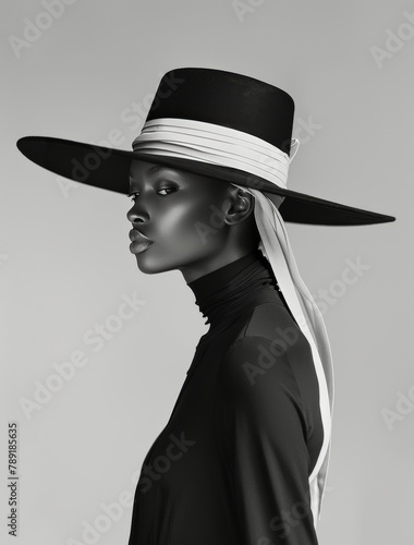 Woman Wearing Black Hat and Sweater