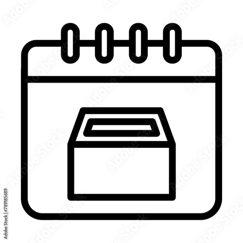 Charity Event Vector Line Icon Design