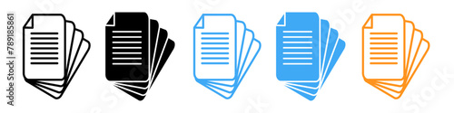 Piled Documents Icon Symbolizing Extensive Office Paperwork
