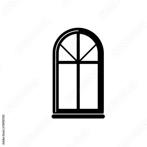 PNG, apartment, front, graphic, image, indoor, inside, open, ornate, outline, residence, residential, room, silhouette, simplicity, transparent, window, classic, entrance, frame, half, interior, looki