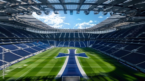 The Scotland Symbol In A Football Stadium