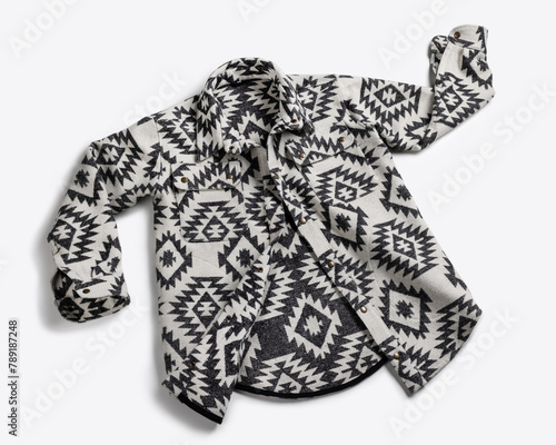 Shirt made of wool blend fabric, handmade, oversize. Outerwear, unisex.