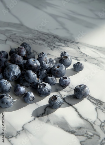White Bowl Filled With Blueberries on Table
