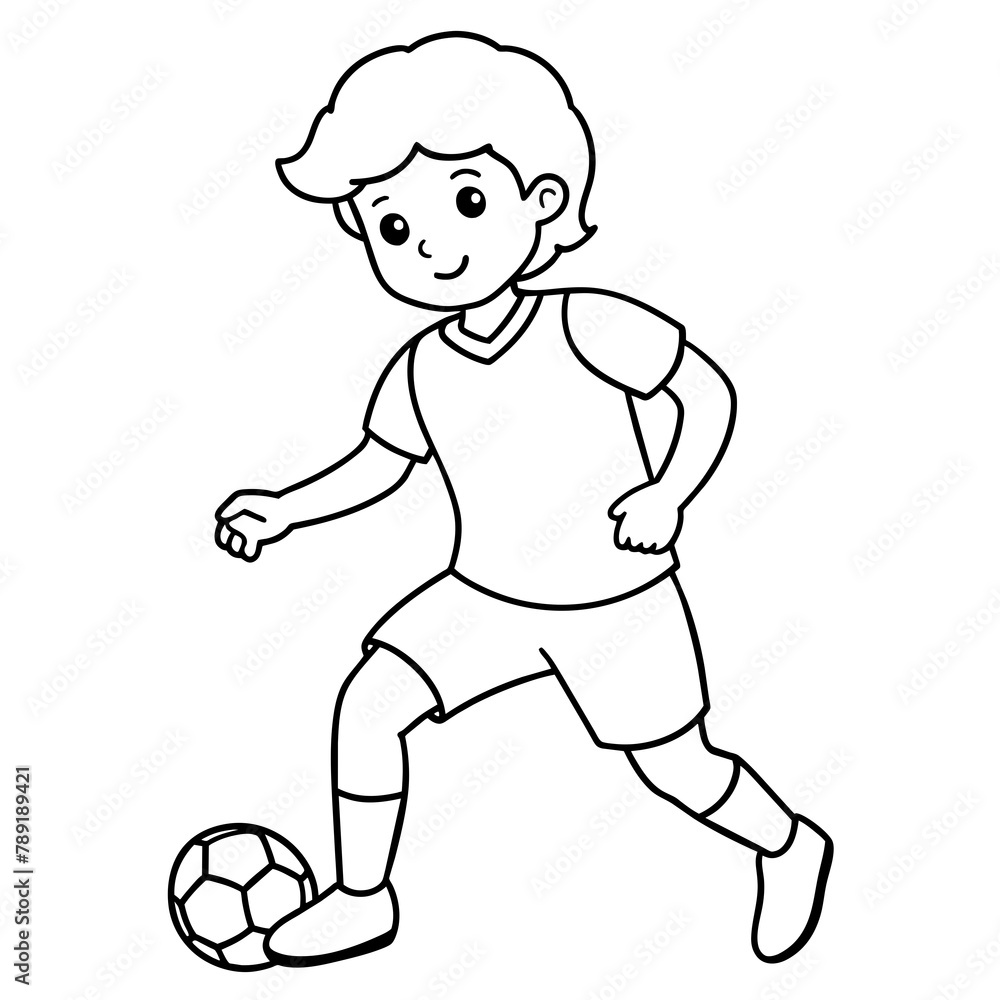 child who play football.
child who play football.
