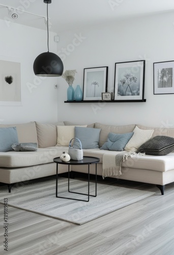 A Living Room Filled With Furniture and Pictures on the Wall