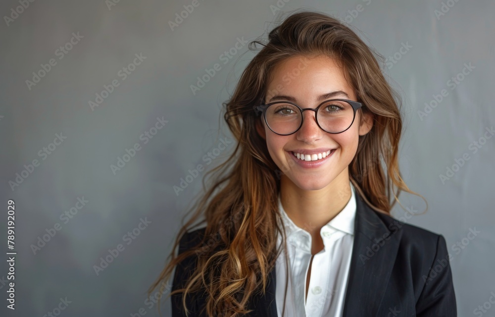 Woman With Glasses Smiling for a Picture
