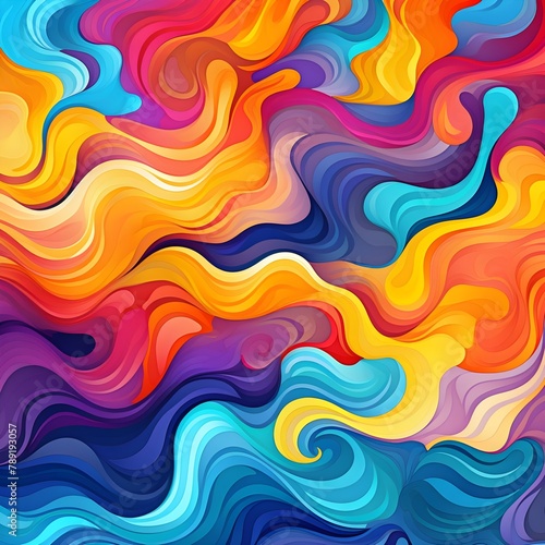 Psychedelic Waves: Abstract psychedelic patterns in vibrant and bold colors