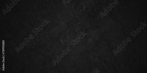 Dark black wall grunge textured concrete backdrop background. Panorama dark grey black slate gradient background or texture. Vector black concrete texture. Stone wall background.