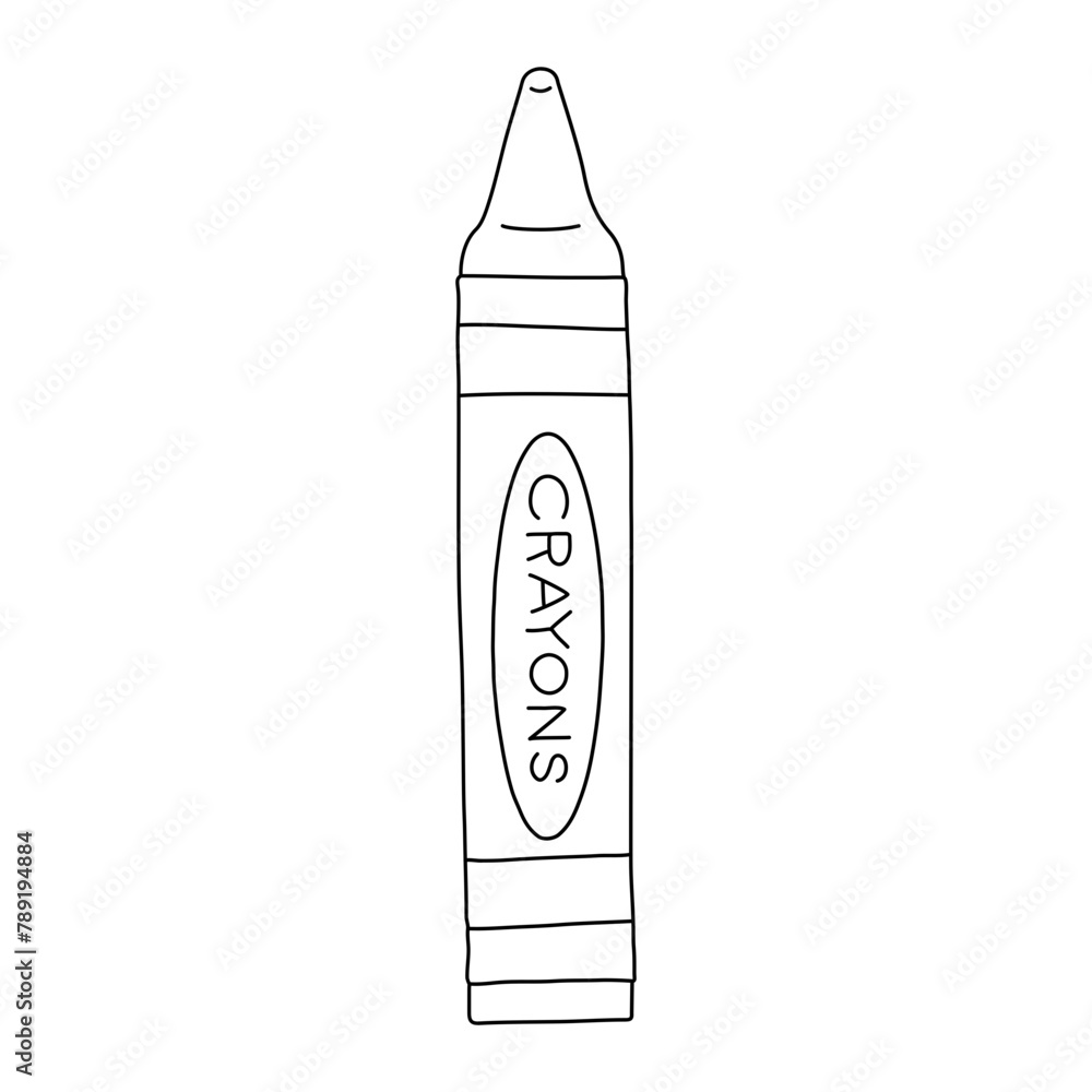 Crayon vector illustration in line stroke design Crayon vector illustration in line stroke design
