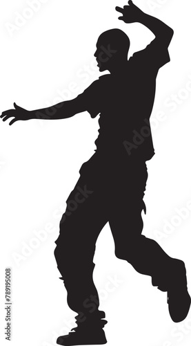 silhouette of a man dancing 
