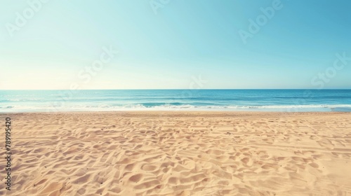 Sandy beach clear background in minimalist style