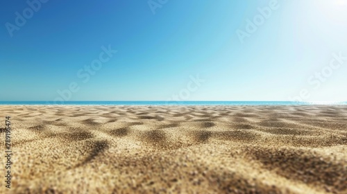 Sandy beach clear background in minimalist style