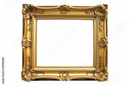 An intricately designed gold frame, its opulent flourishes and details offering a touch of elegance and sophistication.