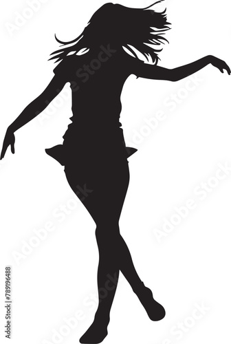 silhouette of a girl dancing 