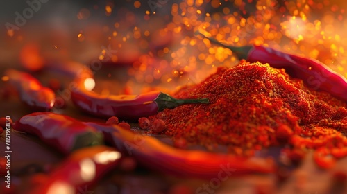 Spice Up Your Dish with a Sprinkle of Chili Powder: A Mouthwatering Close-Up Photography