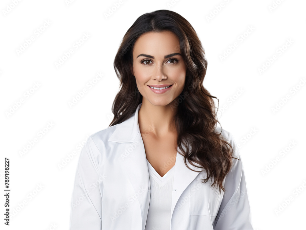 A portrait of the beautiful young brunette medic student. A portrait of the beautiful young brunette medic student.