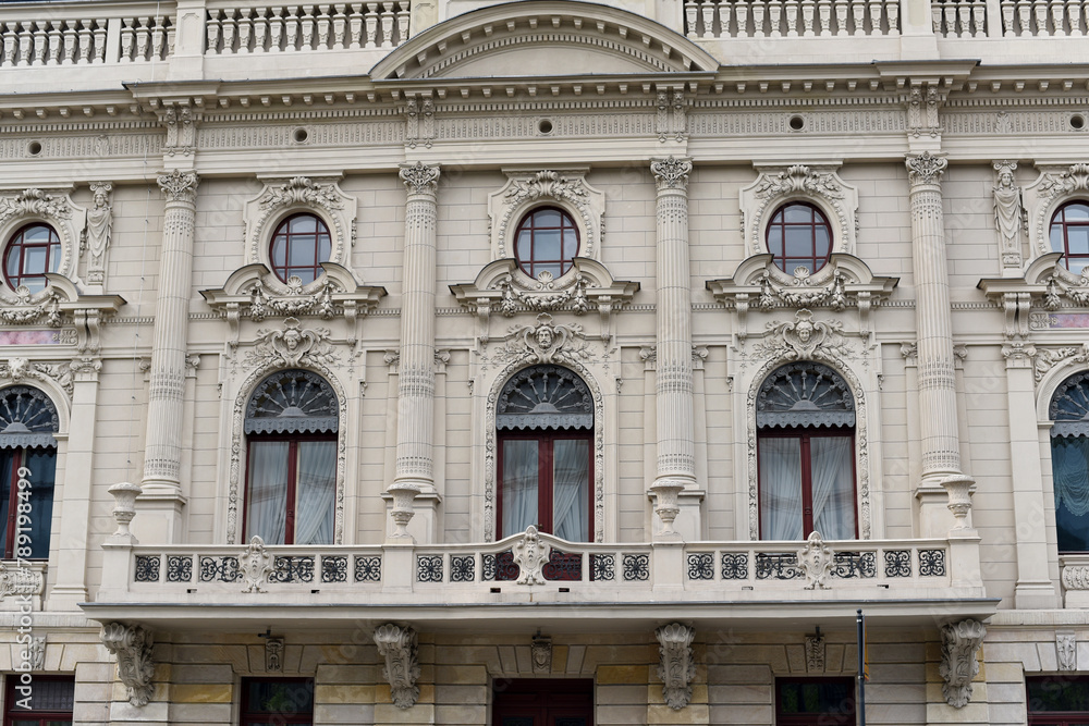 Obraz premium The facade of the old house