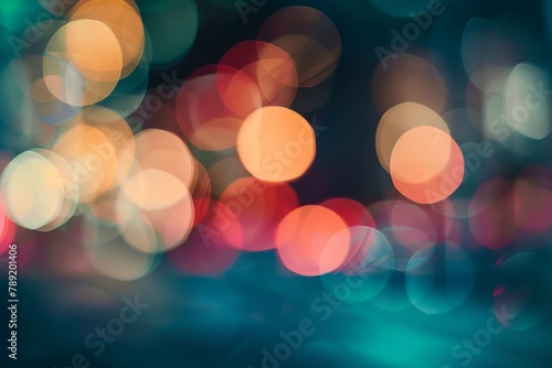 Blurred street lights low depth of field abstract background