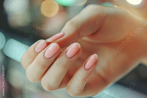 Exquisite Hand with Artistic Nail Design  Illustrating Regional Nail Art Trends