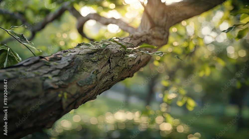 Beautiful green tree branch in the park. Close-up photography Beautiful green tree branch in the park. Close-up photography