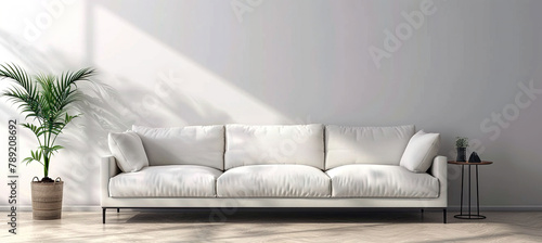 white sofa in a room photo