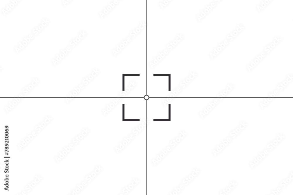 A sniper scope, a box and simple plain lines, set against on white background. Concepts: targeting, focusing, precision, clarity. A sniper scope, a box and simple plain lines, set against on white background. Concepts: targeting, focusing, precision, clarity.