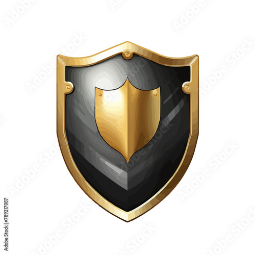 Vector illustration of a shield icon isolated on transparent background