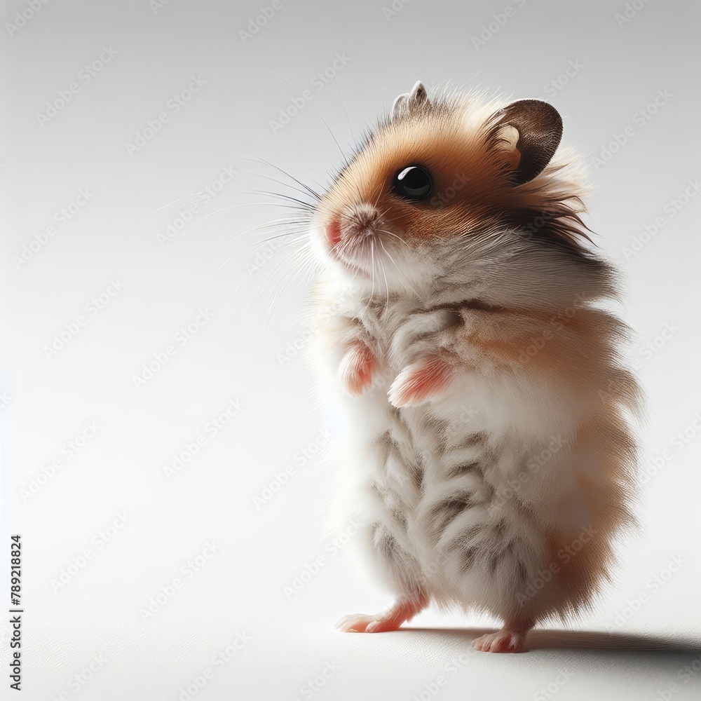Standing hamster isolated on a white background Standing hamster isolated on a white background
