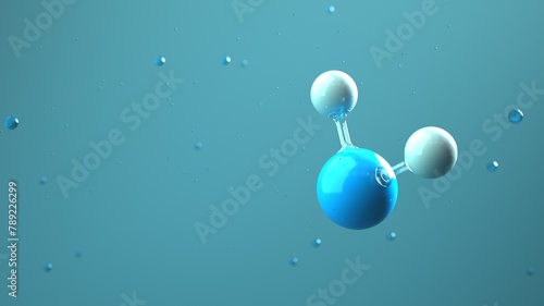 H2O Water Molecule Liquid. 3d illustration.