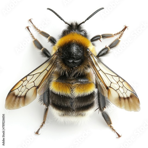 Isolated Hummel Bumblebee Insect Wing, Close Up Macro Photo of Hymenoptera Animal photo